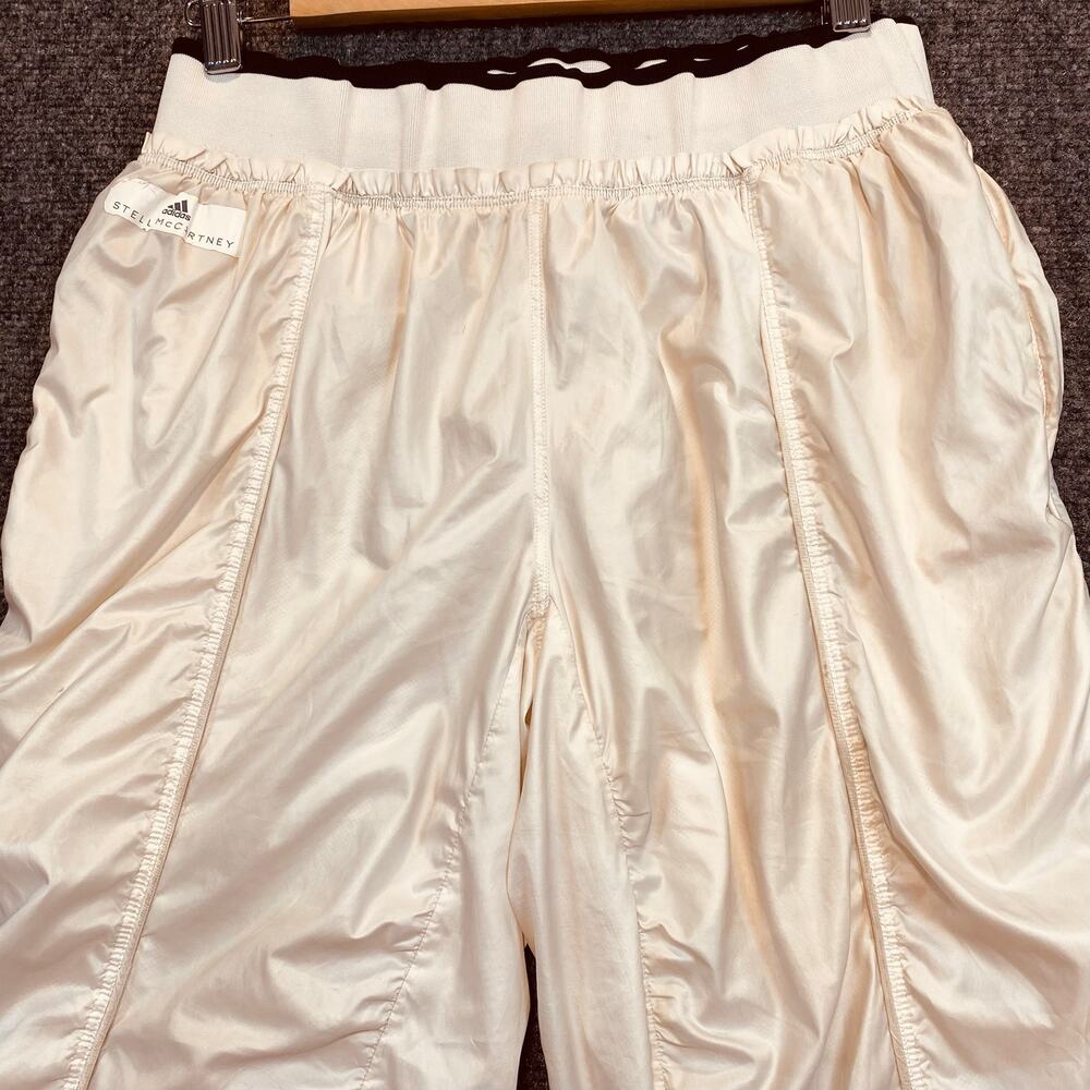 Adidas Stella McCartney Barricade Ivory Ruched Parachute Track Pants Joggers Med - Picture 2 of 9
